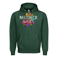 Sports Green Mother hustler lightning bolt mother's day Zipper Hoodie - HowdyJamesFarm