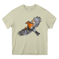 Mossy Flying American Robin Heavy Core Tee - LillyAllenDesigns