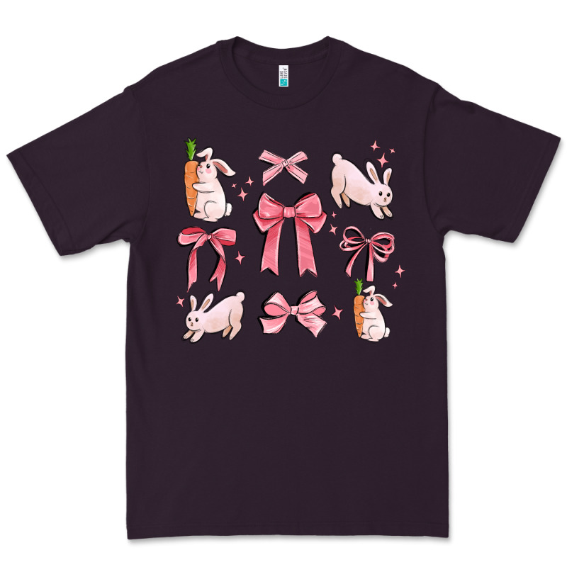 Pink Ribbons With Rabbits Premium Tee by MaliasSmallBusiness | Teevron
