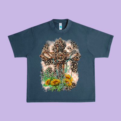 Western With Crosses Urban Heavy Tee Designed By Lillyallendesigns