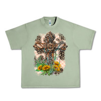 Oil Green Western with Crosses Urban Heavy Tee - LillyAllenDesigns