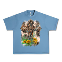 Pebble Blue Western with Crosses Urban Heavy Tee - LillyAllenDesigns