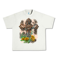 Pistachio Western with Crosses Urban Heavy Tee - LillyAllenDesigns