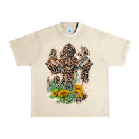 Sandshell Western with Crosses Urban Heavy Tee - LillyAllenDesigns