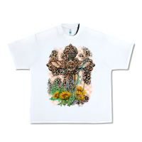 White Western with Crosses Urban Heavy Tee - LillyAllenDesigns