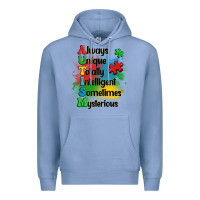 Colony Blue always unique autism Premium Hoodie - OliviaCreatesArt
