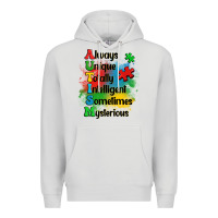 Dove Grey always unique autism Premium Hoodie - OliviaCreatesArt