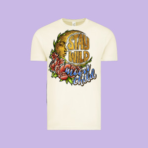 Stay Wild Moon Child Vintage Tee Designed By Jahusdesignshop