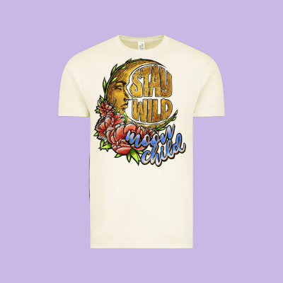 Stay Wild Moon Child Vintage Tee Designed By Jahusdesignshop