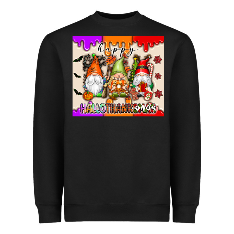 Happy Hallothanksmas Gnomes Heavyweight Sweatshirt by texasbilliewilder | Teevron