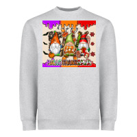 Heather Grey Happy Hallothanksmas gnomes Heavyweight Sweatshirt - texasbilliewilder