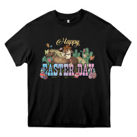 Black Happy Easter Day Rodeo Heavy Core Tee - NancyCooperArtShop