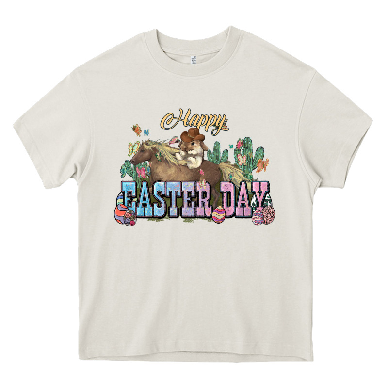 Happy Easter Day Rodeo Heavy Core Tee by NancyCooperArtShop | Teevron