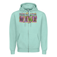 Seafoam Mardi gras mama with beads mother's day Zipper Hoodie - HowdyJamesFarm