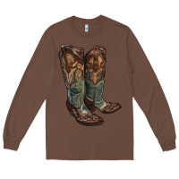 Chestnut cowgirl boots Long Sleeve Tee - RanaPortraitStore