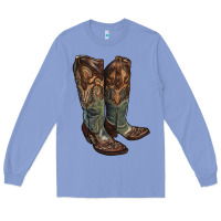 Colony Blue cowgirl boots Long Sleeve Tee - RanaPortraitStore