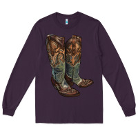 Plum cowgirl boots Long Sleeve Tee - RanaPortraitStore
