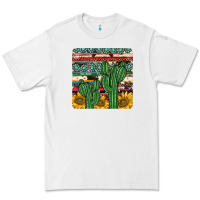 White cactus sunflower coaster Premium Tee - JahusDesignShop