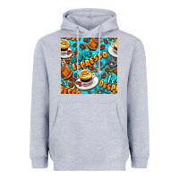 Heather Grey more espresso less despresso coffee with leopard seamless pattern bbs Heavyweight Hoodie - BundleAndBundleShop