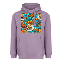 Lavender more espresso less despresso coffee with leopard seamless pattern bbs Heavyweight Hoodie - BundleAndBundleShop