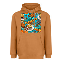 Meerkat more espresso less despresso coffee with leopard seamless pattern bbs Heavyweight Hoodie - BundleAndBundleShop