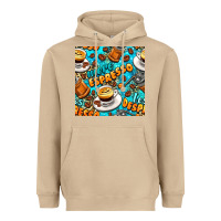 Mushroom more espresso less despresso coffee with leopard seamless pattern bbs Heavyweight Hoodie - BundleAndBundleShop