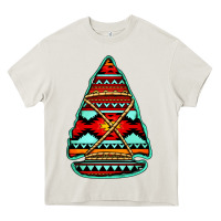 Cream aztec arrowhead Heavy Core Tee - Jasminsmagicworld
