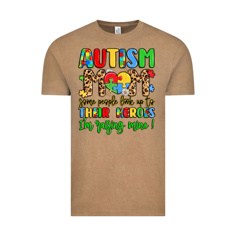 Autism Mom Some People Look Up To Their Heroes Vintage Tee by LillyAllenDesigns | Teevron