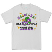 Dove Grey mardi gras social club Premium Tee - MaliasSmallBusiness