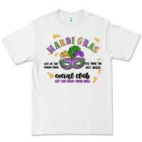 White mardi gras social club Premium Tee - MaliasSmallBusiness