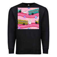 Easter School Bus Seamless Pattern Premium Sweatshirt | Teevron