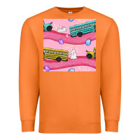 Carrot Easter School Bus Seamless Pattern Premium Sweatshirt - BundleAndBundleShop