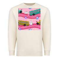 Sandshell Easter School Bus Seamless Pattern Premium Sweatshirt - BundleAndBundleShop