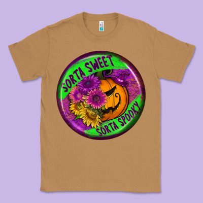Halloween Round Earrings Classic Tee Designed By Bundleandbundleshop