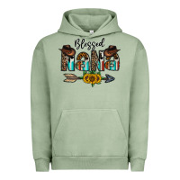 Pigment Oil Green blessed nana Urban Hoodie - CowhideDigitalArt