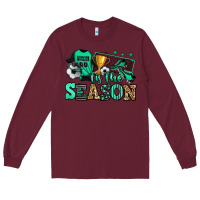 Burgundy tis the season soccer Long Sleeve Tee - Jasminsmagicworld