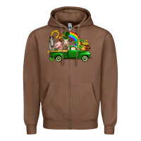 Chestnut St. Patrick's Day farm animals Zipper Hoodie - CowGirlArtShop