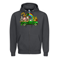 Smoke St. Patrick's Day farm animals Zipper Hoodie - CowGirlArtShop