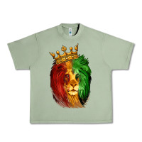 Oil Green Juneteenth Lion King Urban Heavy Tee - LillyAllenDesigns