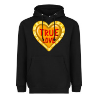 Black valentine's day hearts Heavyweight Hoodie - FaDigitalArtStudio