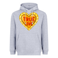 Heather Grey valentine's day hearts Heavyweight Hoodie - FaDigitalArtStudio