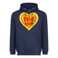 Navy valentine's day hearts Heavyweight Hoodie - FaDigitalArtStudio