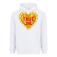 White valentine's day hearts Heavyweight Hoodie - FaDigitalArtStudio