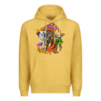 Antique Gold little cows and mardi gras party olivia Premium Hoodie - OliviaCreatesArt
