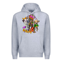 Heather Grey little cows and mardi gras party olivia Premium Hoodie - OliviaCreatesArt