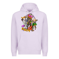 Lilac little cows and mardi gras party olivia Premium Hoodie - OliviaCreatesArt