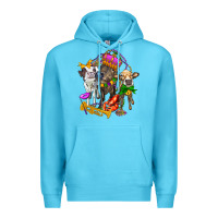Ocean Blue little cows and mardi gras party olivia Premium Hoodie - OliviaCreatesArt