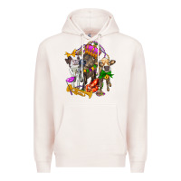 Pale Pink little cows and mardi gras party olivia Premium Hoodie - OliviaCreatesArt