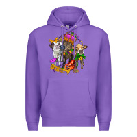 Purple little cows and mardi gras party olivia Premium Hoodie - OliviaCreatesArt