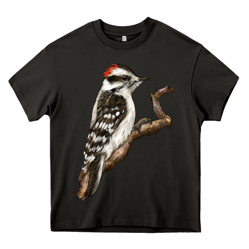 Downy Woodpecker Heavy Core Tee by LillyAllenDesigns | Teevron